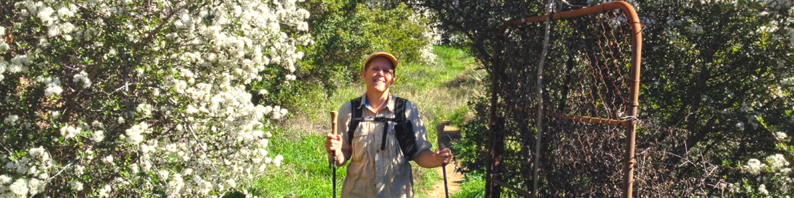 Me in Ceanothus on Trespass Trail